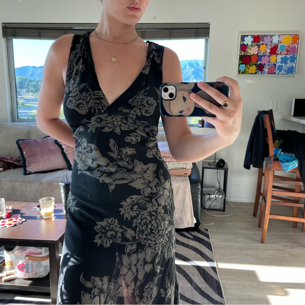 black floral sundress
